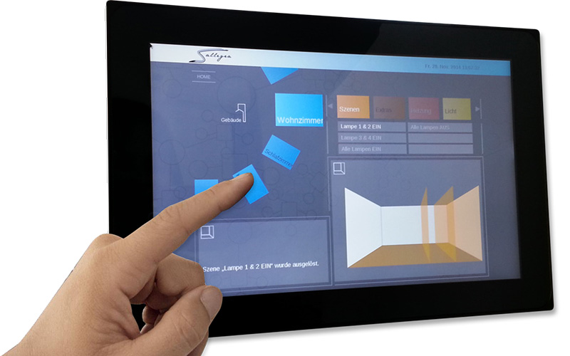 Satelco Gebäudeautomation via Tablet